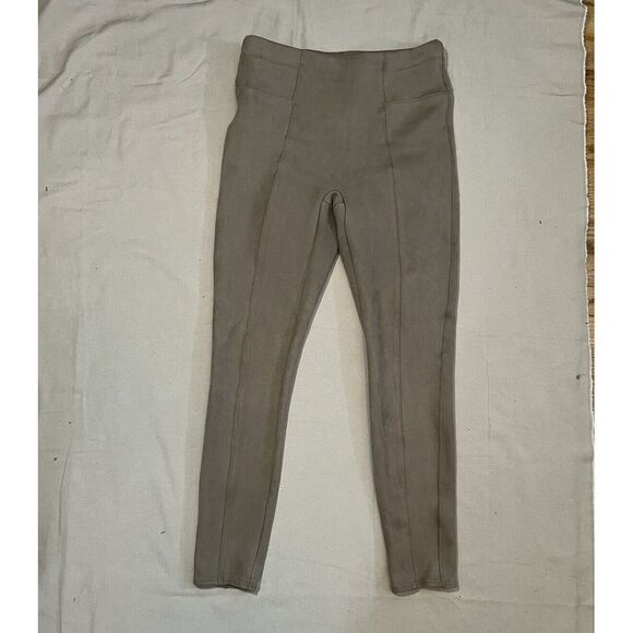 SPANX Pants - Spanx Faux Suede Camel Tan‎ High Rise Waisted Skinny Leg Leggings Pants Medium M